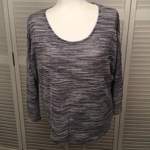 OLIVE & OAK Marbled Gray Sweater. Size L